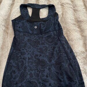 Lululemon Navy-Black Paisley Tank Top Size 4